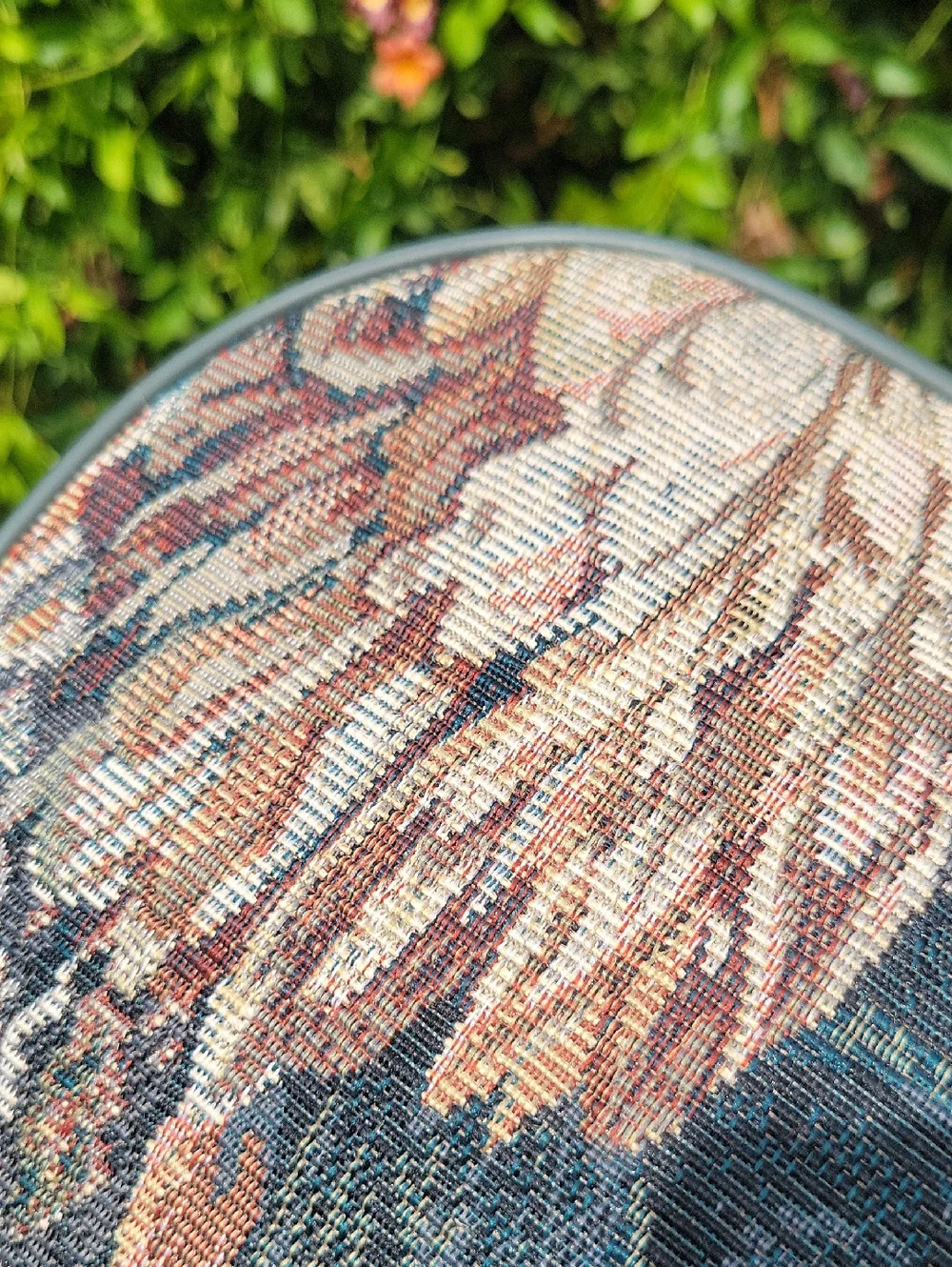 Jaguar Vintage Green Floral Tapestry Cosmetic Bag